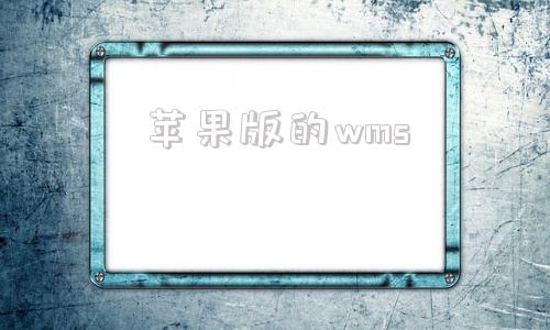 苹果版的wms的简单介绍